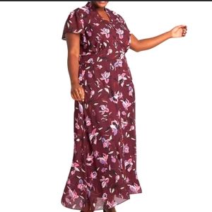Lane Bryant Floral Long Dress Size 20
